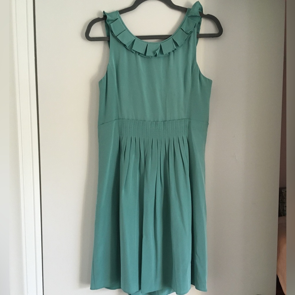 NWT Tibi 100% Tiffany Robins egg blue silk dress M - Picture 3 of 13